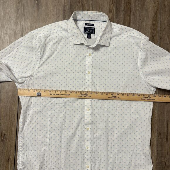 Jos A Bank Shirt Mens 3X 3XL Short Sleeve Palm Trees Tailored Fit Button Down Up - Picture 5 of 10